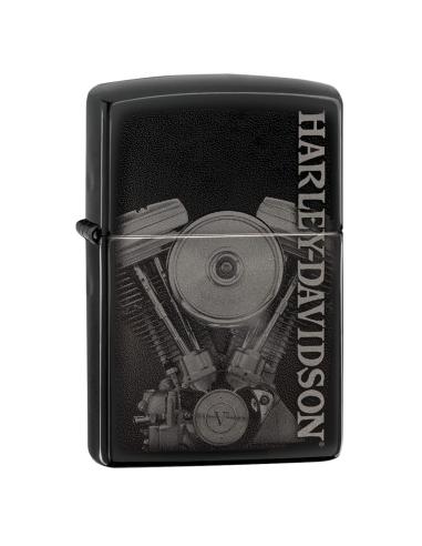 Comprar Mechero Zippo Con Motor De Harley En Negro Pulido a precio de oferta