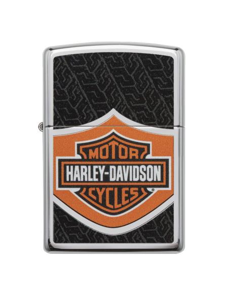 BRIQUET ZIPPO CHROME POLI AVEC LOGO HARLEY-DAVIDSON