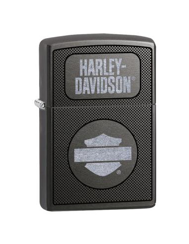 ISQUEIRO HARLEY PRETO COM GRAVAÇÃO A LASER ZIPPO