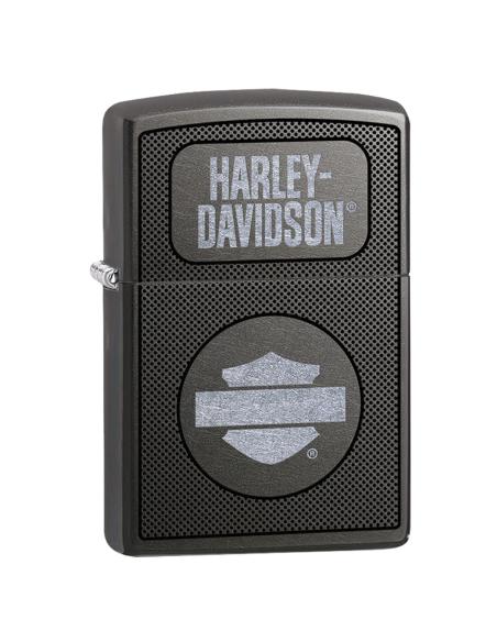 ISQUEIRO HARLEY PRETO COM GRAVAÇÃO A LASER ZIPPO