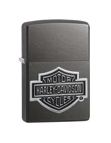 BRIQUET NOIR AVEC EMBLÈME HARLEY ET EMBOSSAGE ZIPPO