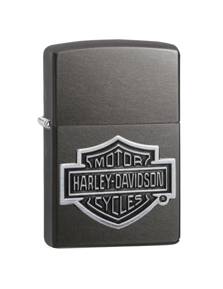 BRIQUET NOIR AVEC EMBLÈME HARLEY ET EMBOSSAGE ZIPPO