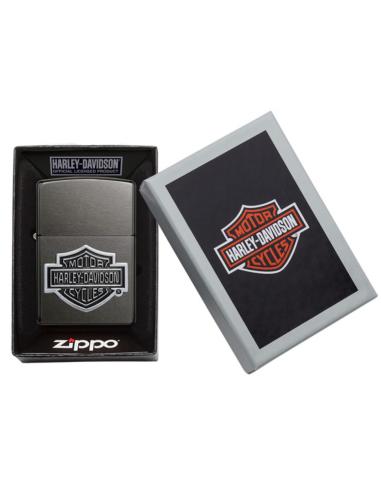 BLACK LIGHTER WITH HARLEY EMBLEM EMBOSSING BY ZIPPO