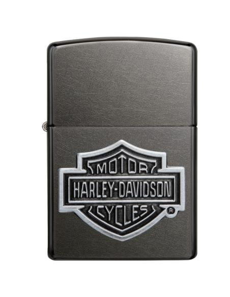 BLACK LIGHTER WITH HARLEY EMBLEM EMBOSSING BY ZIPPO