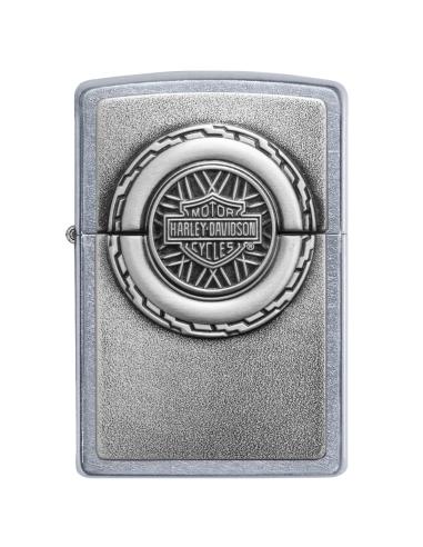 ZIPPO LIGHTER WITH WHEEL AND HARLEY-DAVIDSON ENGINE