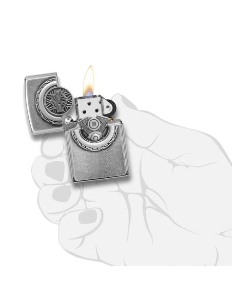 BRIQUET ZIPPO AVEC ROUE ET MOTEUR HARLEY-DAVIDSON