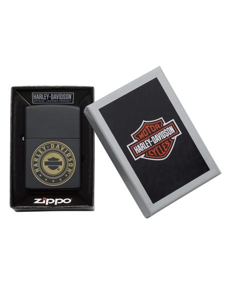 Comprar Mechero Negro De Zippo Con Logo De Harley Grabado En Láser a precio de oferta