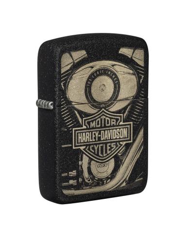 ZIPPO ISQUEIRO BRACK CRACKLE 1941 COM O LOGÓTIPO DA HARLEY