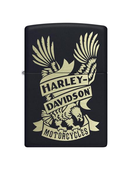 BRIQUET HARLEY NOIR AVEC GRAVURE LASER ZIPPO