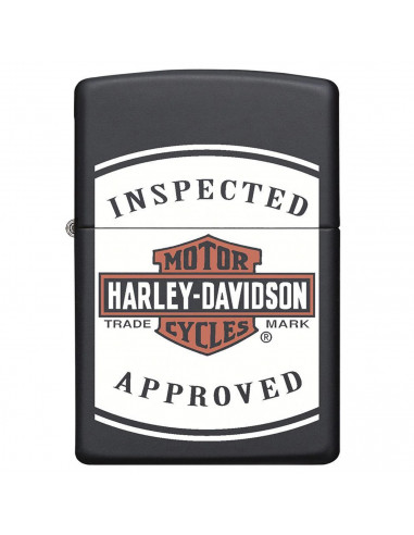 BRIQUET ZIPPO HARLEY-DAVIDSON INSPECTED AND APPROVED