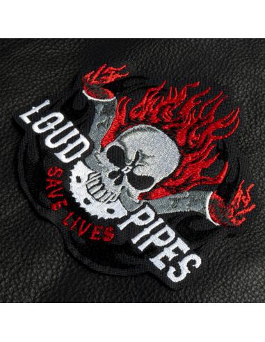 Comprar Parche 11 X 10 "Skull Loud Pipes Save Lives" a precio de oferta