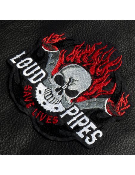 Comprar Parche 11 X 10 "Skull Loud Pipes Save Lives" a precio de oferta