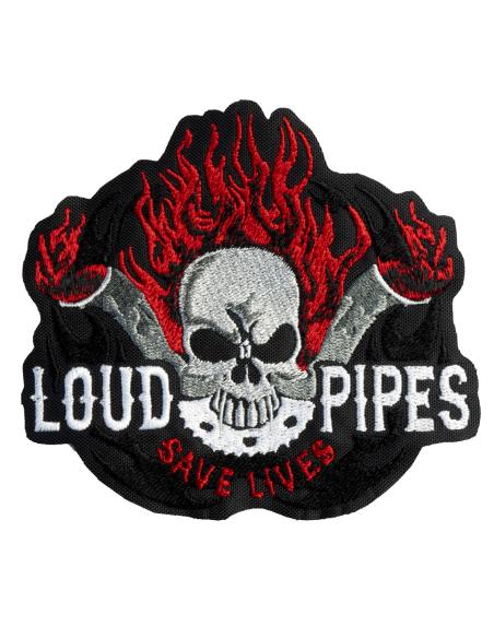 Comprar Parche 11 X 10 "Skull Loud Pipes Save Lives" a precio de oferta