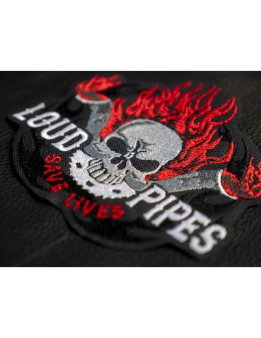 Comprar Parche 11 X 10 "Skull Loud Pipes Save Lives" a precio de oferta