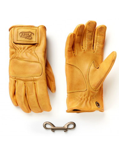 RETRO LEATHER GLOVES FOR MOTORCYCLE UNITED BY FUEL