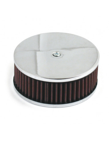 K&N ROUND AIR FILTER WITH CHROME COVER