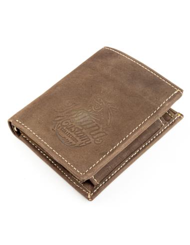 PORTEFEUILLE EN CUIR BRUN IGUANE COLLECTION PERSONNALISÉE