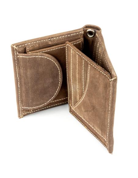 PORTEFEUILLE EN CUIR BRUN IGUANE COLLECTION PERSONNALISÉE