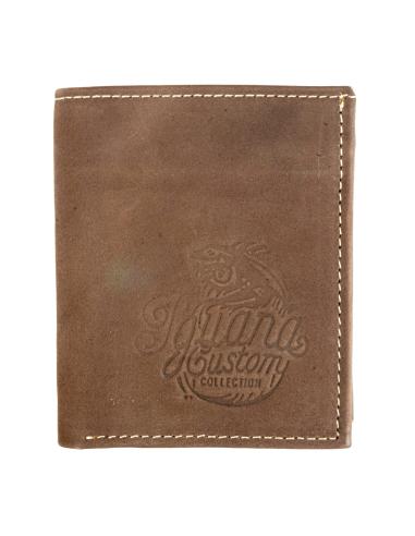 LEATHER WALLET BROWN IGUANA CUSTOM COLLECTION