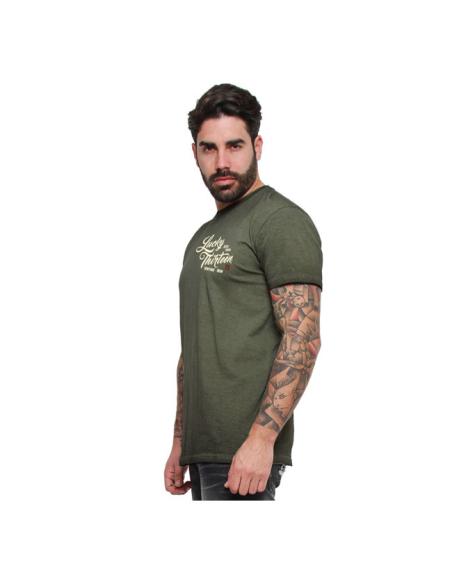 Comprar Camiseta Vintage Iron Verde Retro De Lucky 13 a precio de oferta