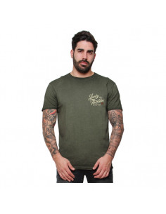 MAGLIETTA VINTAGE IRON VERDE RETRO DI LUCKY 13 2