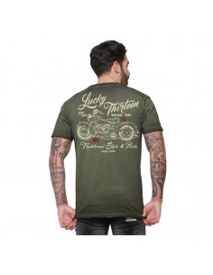 MAGLIETTA VINTAGE IRON VERDE RETRO DI LUCKY 13