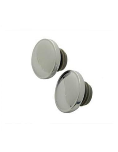 SET OF CHROME PLUGS FOR HARLEY 83-95 WITHOUT KEY (2 PCS.)