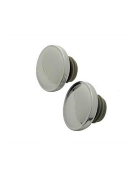 SET OF CHROME PLUGS FOR HARLEY 83-95 WITHOUT KEY (2 PCS.)