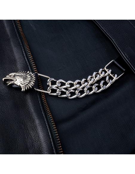EXTENSEUR DE GILET TÊTE D'AIGLE AVEC CHAÎNE CHROMÉE