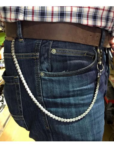 CHAIN FOR MOTORBIKE WALLET TYPE FINE METAL RAW 45CM