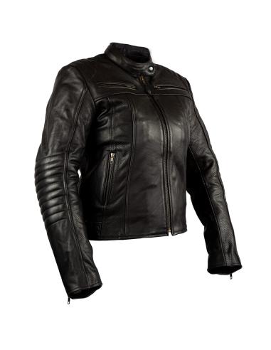 BLOUSON MOTO FEMME CUIR BLACK MOON