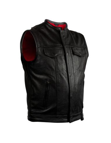 BRONTOLO PERFORATED LEATHER BIKER JACKET