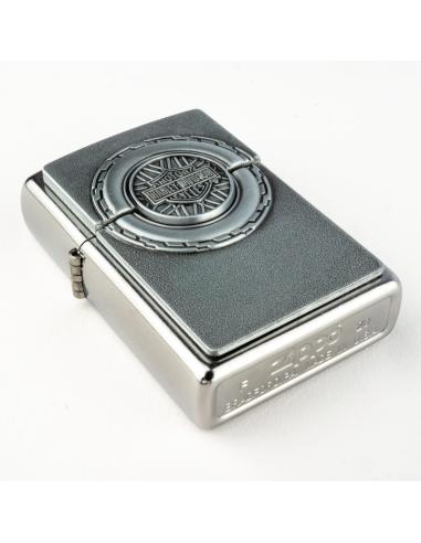 ZIPPO LIGHTER WITH WHEEL AND HARLEY-DAVIDSON ENGINE