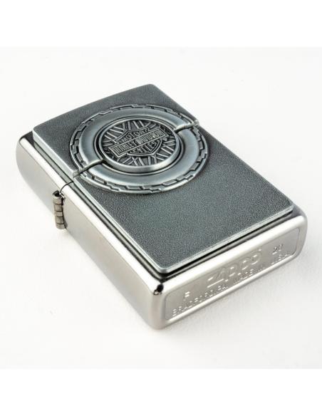 ZIPPO LIGHTER WITH WHEEL AND HARLEY-DAVIDSON ENGINE