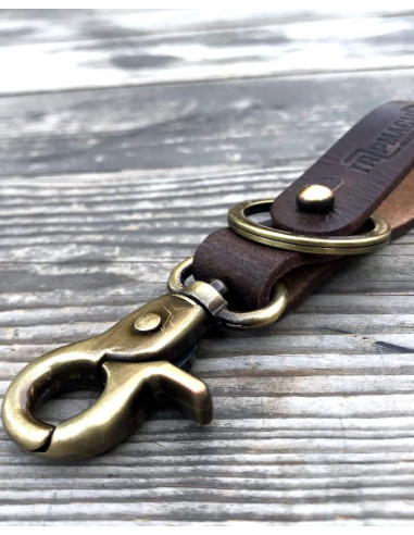 Porte clé original en cuir pour homme LOOP