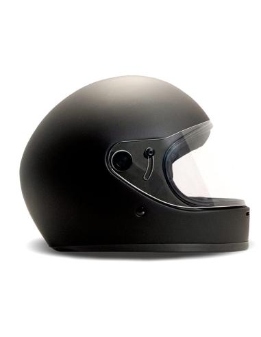 CAPACETE RETRO FACE INTEIRA DO RIVAL EM PRETO MATE