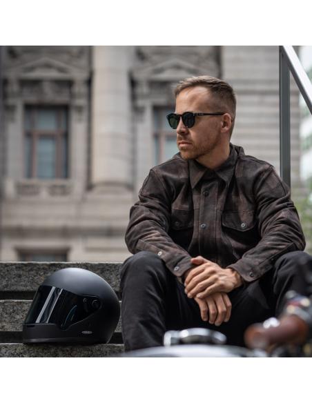 Acquista Casco Retro Vintage Integrale Rivale In Nero Opaco a prezzo scontato