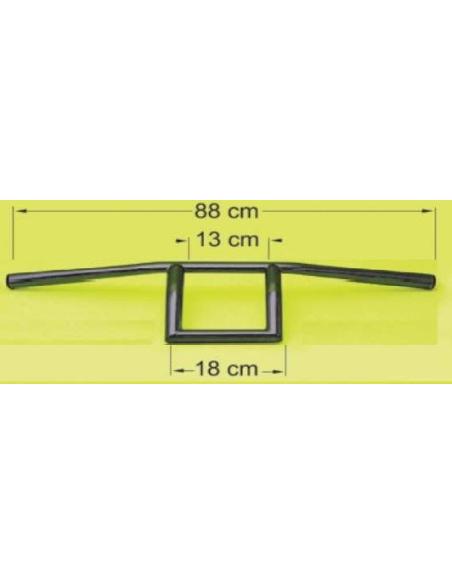 HANDLEBAR SQUARE BLACK 22MM