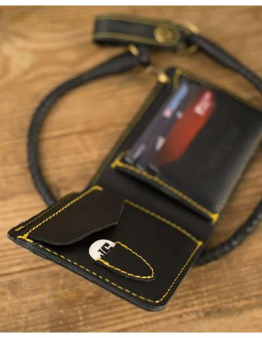 LEATHER DRAWSTRING WALLET LUCILLE