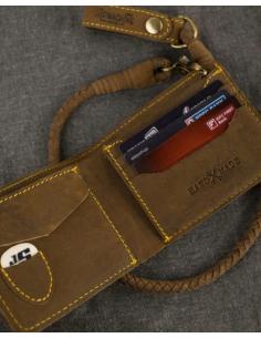 Comprar Cartera De Cuero Tabaco Con Bolsillo Para Púa Old Boy a precio de oferta 2