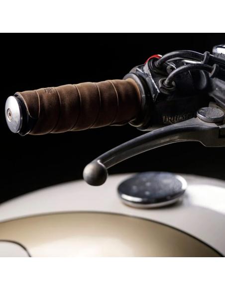 Comprar Grip De Piel Marrón Para Puños Con Adhesivo 3M Trip Machine a precio de oferta