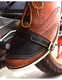 PROTECTEUR DE CHAUSSURES EN CUIR NOIR CLASSIC TRIP MACHINE