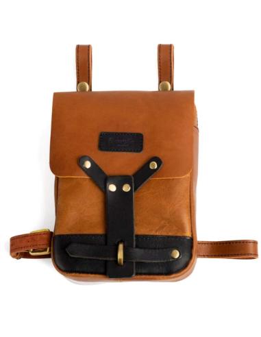 TRIP MACHINE TAN LEATHER THIGH BAG