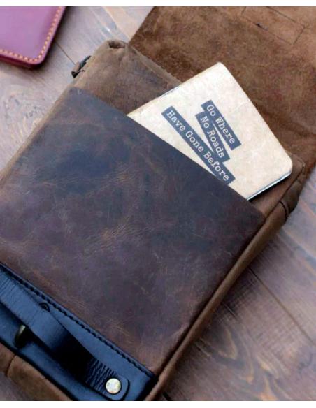 Comprar Bolsa De Piel Para Pierna En Marrón Tabaco De Trip Machine a precio de oferta
