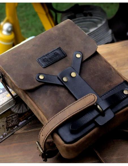 Comprar Bolsa De Piel Para Pierna En Marrón Tabaco De Trip Machine a precio de oferta
