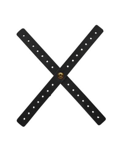 BANDE X EN CUIR PERFORÉ NOIR POUR PHARES DE CAFE RACER TRIP MACHINE