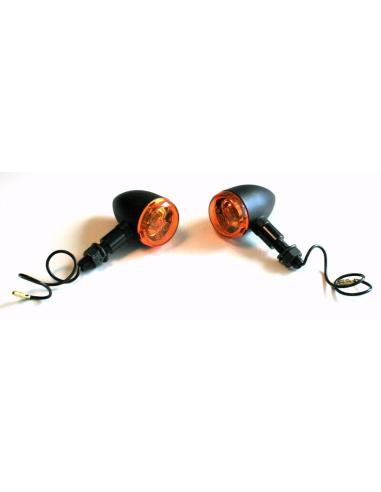 TURNSIGNALS "TECH GLIDE SMOOTH" SMALL BLACK  E-MARK