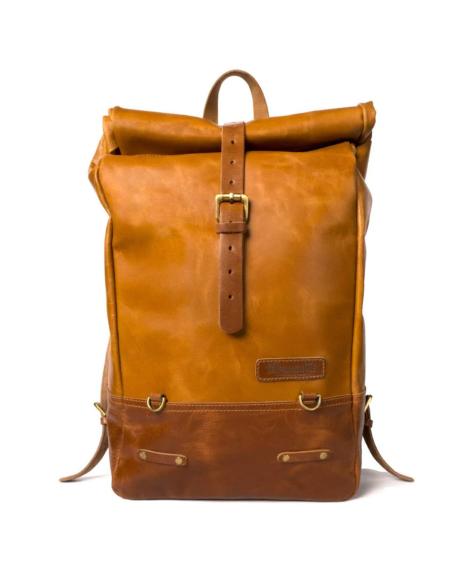 MOCHILA ALFORGE DE COURO MARROM VINTAGE POR TRIP MACHINE