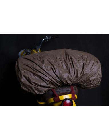 TRIP MACHINE BLACK LEATHER MILITARY MOTORBIKE DUFFEL BAG