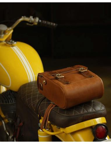 Comprar Bolsa Sobredeposito Y Asiento De Cuero Marron Vintage Trip Machine a precio de oferta